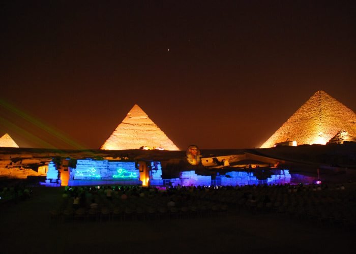 A-great-shot-of-the-sound-and-light-show-at-the-pyramids-in-Giza