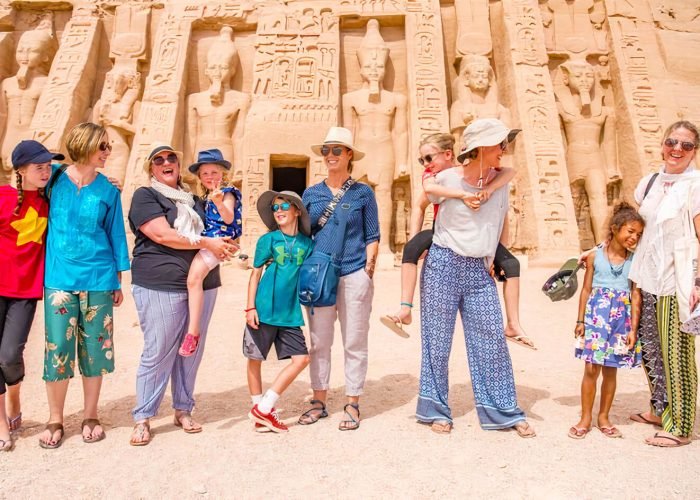 A-wonderful-picture-of-a-family-in-front-of-Abu-Simbel-Temple